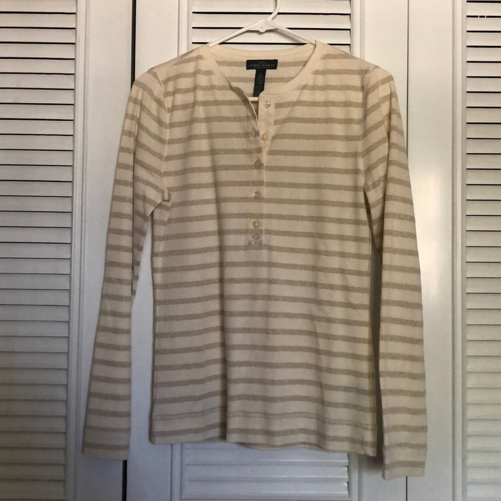 Lauren Ralph Lauren striped long sleeve in size M